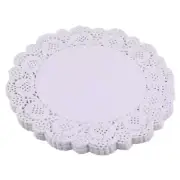 100 Pack 8" White Lace Paper Doilies Round Paper Placemats for Wedding Birthday