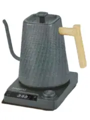 Ambiano Black /WOOD Gooseneck Stainless Steel Electric Pour Over Kettle