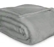 Lucia Plush Blanket Single - Silver