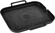 Hoement Induction Cooker BBQ Tray Non-Stick Roasting Pan Rack Grill Plate for BBQ Smokeless Grill Pan Multi-Functional