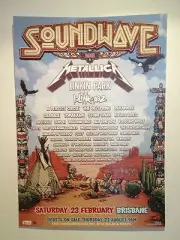 SOUNDWAVE 2013 BRISBANE Promo Poster A2 METALLICA BLINK 182 LINKIN PARK *NEW*