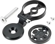 Out Front Bike Stem Mount Compatible with Garmin Edge Wahoo Elemnt Bryton Rider Stages Dash Hammerhead Karoo, Out Front Road Mountain Bike Stem Handlebar Adjustable Mount, Black