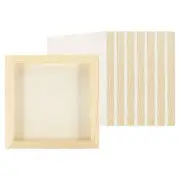 6"x6" Wood Panels Board, 8Pcs Unfinished Square Wood Canvas Boards
