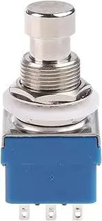 Silver 9-Pin 3PDT Foot Pedal For Electric Guitar Effects True Bypass Push Button Switch On Off Waterproof Momentary Led Control Lever Handle Start Stop Tactile Dimmer Detector Sensor