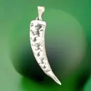 Erick's Sterling Silver Elephant Tusk Pendant Taxco.925