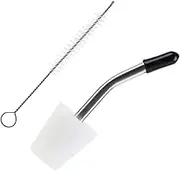 Hoement 1 Set Stainless Steel Kettle Spout Nozzles for Pots Bottles Lightweight Portable with Dust Cap Brush for Outdoor Cooking Pouring