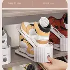 PP Storage Shoe Rack Adjustable Wardrobe Stacker Shoe Slots Organizer Wardrobe