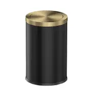 Catzon 9L Stainless Steel Trash Can with Flipping Lid for Living Room -Black