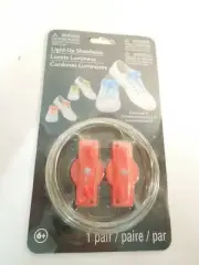 Light-Up Shoelaces Red One Pair New Sealed in Package