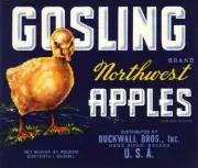 Hood River Oregon Gosling Apple Crate Label Art Print