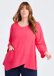 [TS] Taking Shape Soft Drape Adele Long Sleeve Top Size 20 in Geranium - Plus Size Women's Clothing Geranium