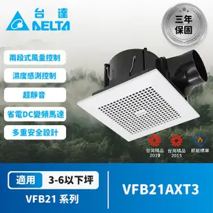 [特價]台達電子 DC直流換氣扇 VFB21AXT3 (雙速平面型)