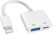 for iPhone/Type C 8-Pin to USB 3.0 Camera Adapter Easy to Transfer Photos Videos