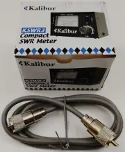 Kalibur KSWR3 CB Radio Antenna 10 watt SWR Test Meter w/ 3 ft RG-8X Jumper Cable