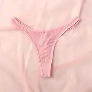 [FARZAH] 3Pcs Women Transparent G-String European and American Mesh Thongs Sexy Low Waist T Pants Panties Female Seamless Underwear (Color : T1880-01, Size : XL hips100-104cm)
