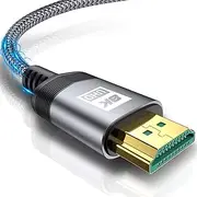 8K HDMI Cable 0.5m [8K@60Hz,4K@120Hz],Sweguard HDMI 2.1 Cable High Speed 48Gbps,3D,Dynamic HDR,DTS:X,eARC,HDCP 2.2&2.3 for PS5,Dolby Vision Xbox,Apple TV,4K Roku,Fire TV,Switch Vizio Sony LG-Grey