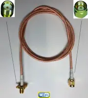 RG316 SMA MALE PLUG to SMA FEMALE FLANGE JACK 4 HOLE PANEL MOUNT Coaxial Cable