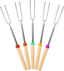 Marshmallow Roasting Sticks Smores Stick for Fire Pit - Hot Dog Campfire Skewers