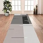Hallway Runner Rug Grey Heavy Duty Entrance Door Mat Non-Slip Rubber Backed Extra Long Carpet Runners, 100cm 1.5m 2m 250cm 300cm 4m 5m 6m Washable Floor Mat(2ft×3.3ft/60×100cm)