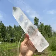 3.23LB Top Natural Clear Quartz Tower Obelisk Cystal Reiki Wand Point Repair Gem