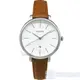 FOSSIL ES4368手錶 日期 銀框 咖啡色皮帶 女錶【錶飾精品】