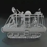Lost In Space CHARIOT 3D Printed 4 Piece CYCLOPS EDITION with Don and Robinsons