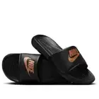 Nike Victori One Pool Slides Women US 7 Black Metallic Red Bronze CN9677-001