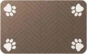 Ｂｅｓｇａ Pet Feeding Mat Dishes Placemat with Smooth Edges Washable Non Slip Protect Floors Diatom Mud Pet Food Pad for Food and Water, 30x50cm
