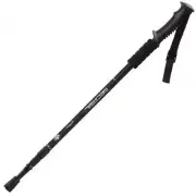 Three Section Aluminum Alloy Straight Handle Retractable Trekking Pole (Black)