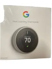 Google Nest T3007ES Wi-Fi Learning Thermostat - Stainless Steel