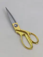 Tailor Bent Scissors / Shears for Fabric & Yarn, 8" w/ 3.5" Blade, GOLD Handle