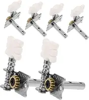 GOOHOCHY 6pcs Acoustic Guitar Tuning Pegs Silver Pearled Machine Heads with Dual Post for Enhanced Stability Sound Quality for Easy String Changes Ukulele Guitar