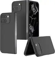 [HONLEN] Case Suitable for Google Pixel 9 Pro Fold (8 Inches), Hard PC Silicone Mobile Phone Case, Drops and Scratch-Resistant - Black