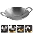 Kitchen Cookware Decorative Stainless Steel Wok Cooking Home Kitchen