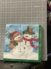 Signature Seasons Bundled Snowmen Lunch Napkins Christmas 16ct. New!!!