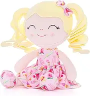 Gloveleya Doll Baby Dolls Soft Doll Baby Girl Gifts Curly Hair Plush Figures Ice Cream Dress Spring Girl 12inches