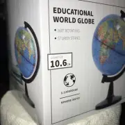 4'' World Globe for Kids Learning, Educational Rotating World Map Globe: NIB