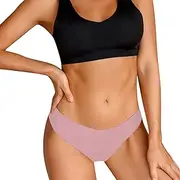 [Generic] Women’s Seamless Bikini Panties Soft Stretch Invisibles Briefs No Show Hipster Underwear Womens Brief Underwear