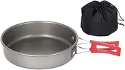 ＫＬＫＣＭＳ Frying Pan Nonstick Cooking Pot Universal Multifuntional Flat Bottomed Cookware Saucepan for Hiking Backpacking Camping, 19.6 cmx4.6 cm