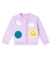 [Stella McCartney Kids] Stella McCartney Kids Baby cotton and wool cardigan M 3 purple