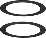 uxcell 2-Pack Goof Rings for 3 Inch Recessed Lights, 3" ID 3.9" OD Durable Steel Trim Ring Flush Mount Black Can Light Trim Ring Cover for Ceiling Can Downlights