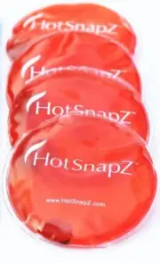 HotSnapZ 4-Round HAND WARMER Reusable Sanatizable Heat Therapy Ski *NEW *Sealed