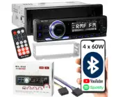 Car Radio 1DIN RDS Bluetooth with USB AUX FM - In-Dash Stereo Receiver System