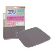 White Magic Eco Cloth Kitchen Drying Mat/Towel Dish/Glassware 45x40cm Charcoal