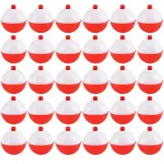 30pcs lot Hard ABS Fishing Bobbers Set Snap on Red/White Float Bobbers Push B...