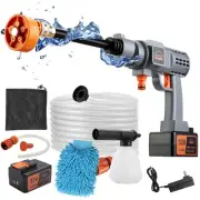 32V Cordless Pressure Washer, 700PSI Portable Power Pressure Washer with 5-in...