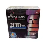 Imation 2HD Diskettes Box of 10 IBM Formatted 1.44MB Brand New Sealed Box