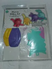 10 Packs Dinosaur Balloon Kit 4 Balloons, 4 yds cording, 4 Paper cone