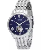Citizen Stainless Steel Open Heart Blue Dial Automatic NH9130-84L 50M Mens Watch