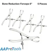 AAPRO 5 PC Bone Reduction Forceps 6" Surgical Orthopedic INSTRUMENTS